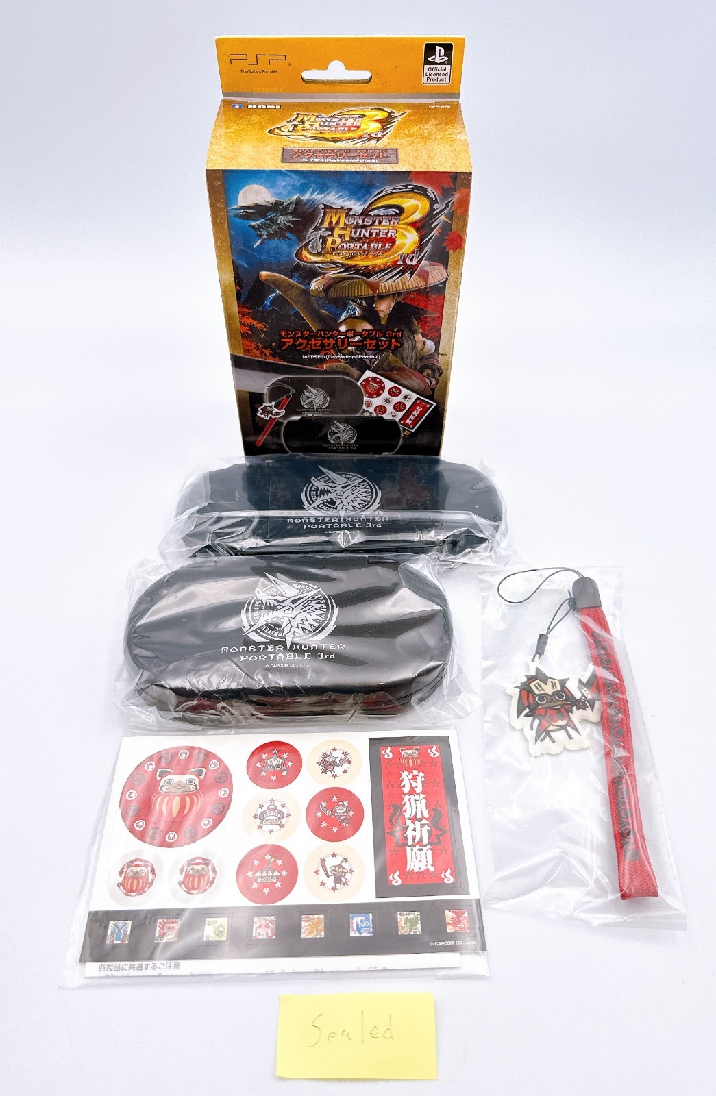 Sony PSP-3000 Console Monster Hunter 3rd Limited Region Free w/Pouch – Excellent