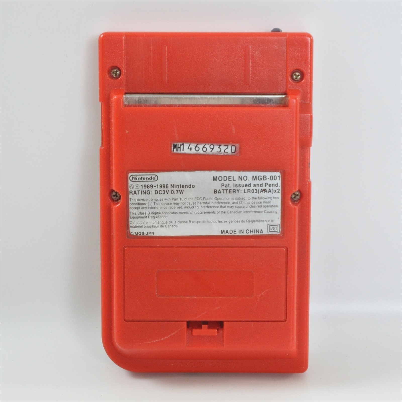 JUNK Gameboy Pocket Red Console MGB-001 Not working Nintendo CHINA 9320 gb