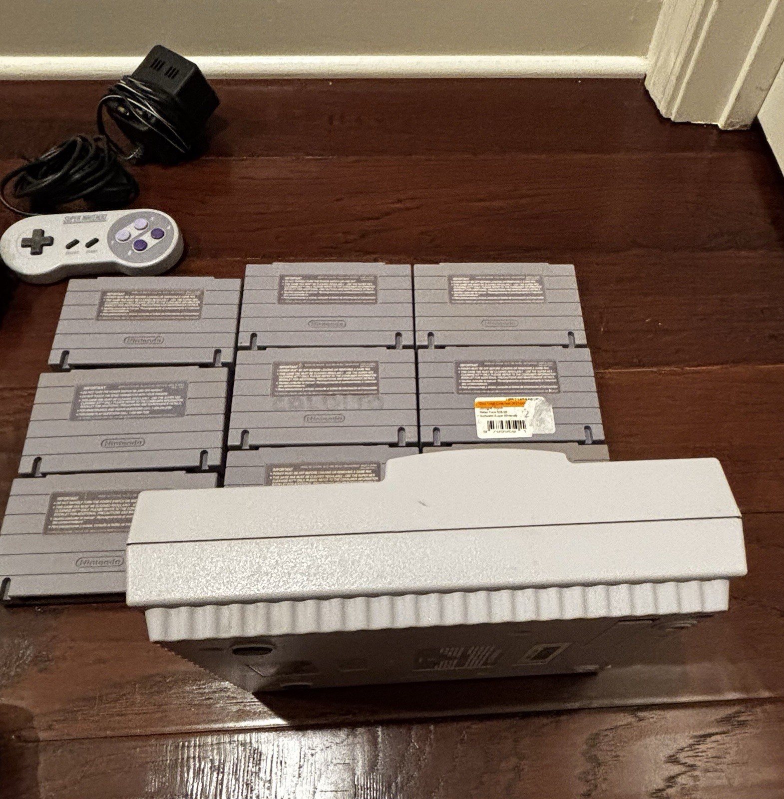 Super Nintendo 1 Chip SNES Console Bundle 1CHIP-with Games-Super Mario World