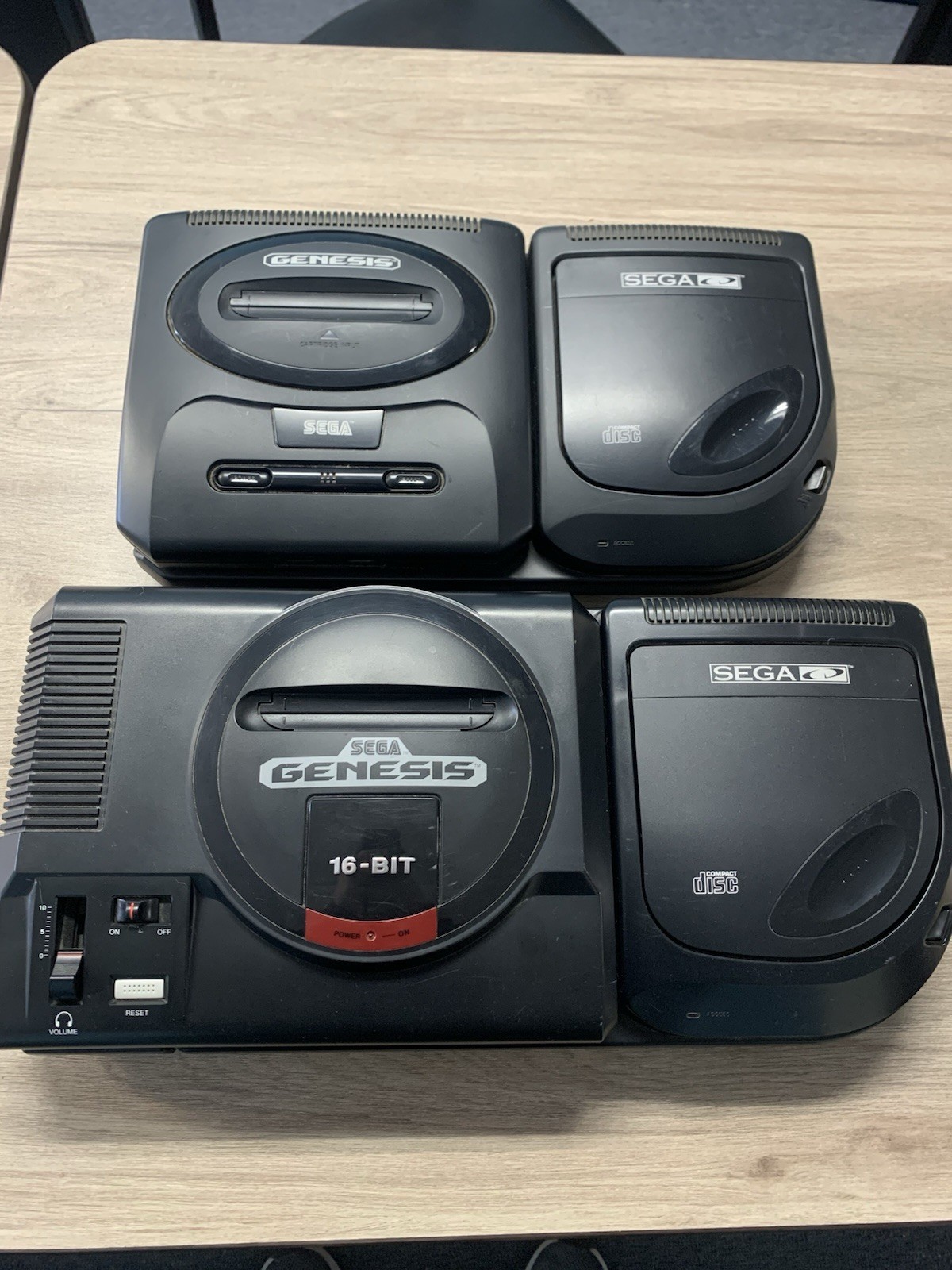 Sega CD Video Game System Lot Of 2 Broken Consoles – Genesis Consoles Work