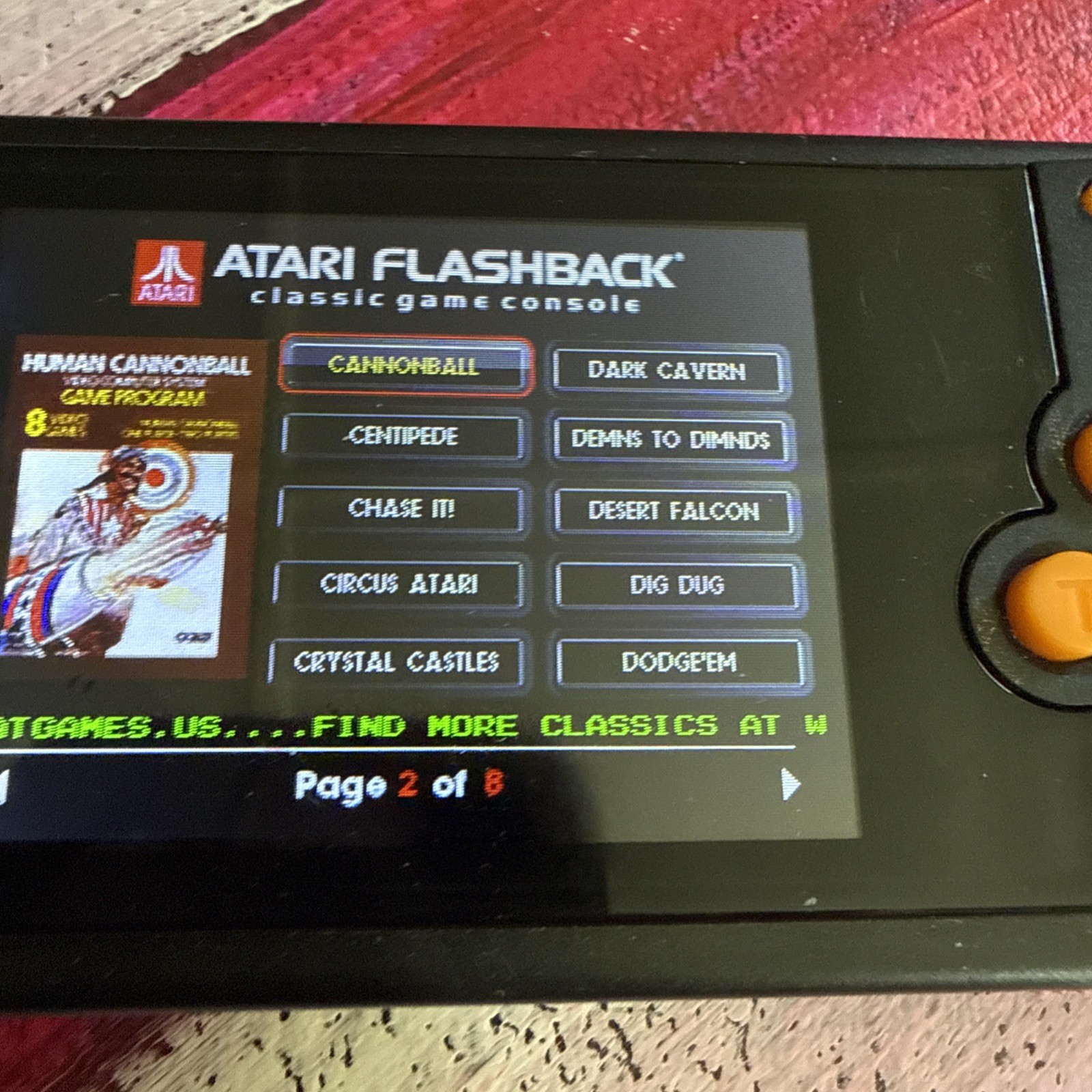 Atari Flashback Portable Handheld Game w/ 70 Preloaded Games Working –