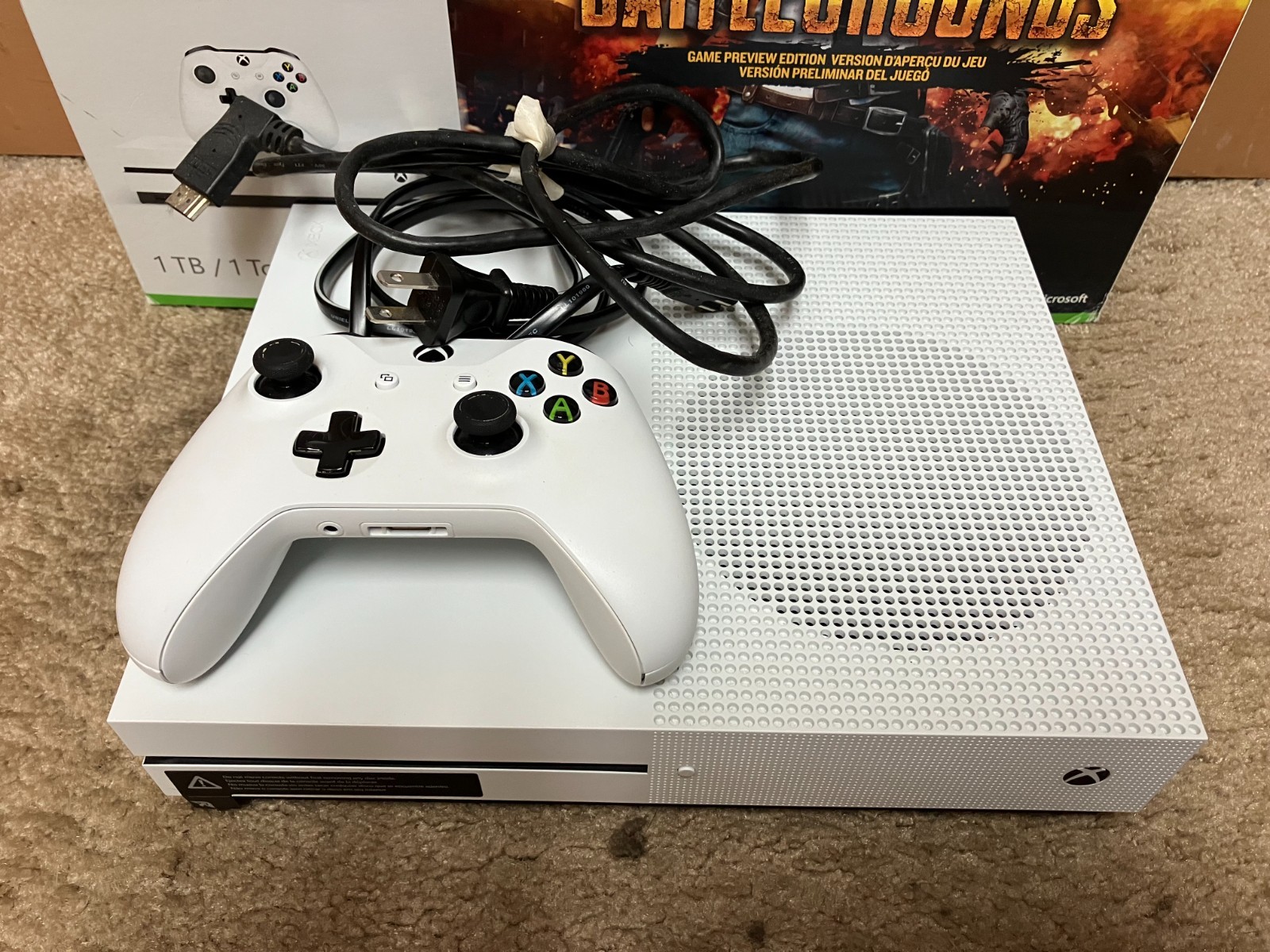 Microsoft Xbox One S 1TB Console w/ Controller Original Box Games
