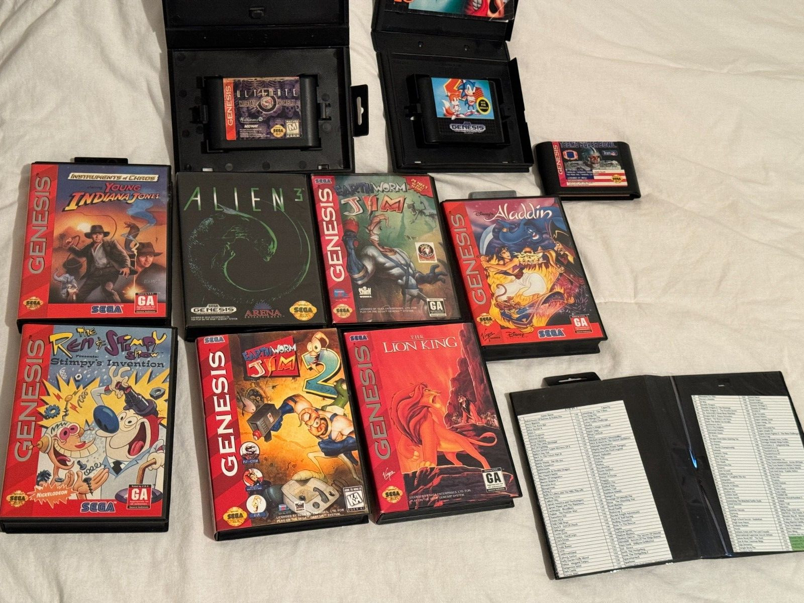 sega genesis console model 2 bundle (rare games)