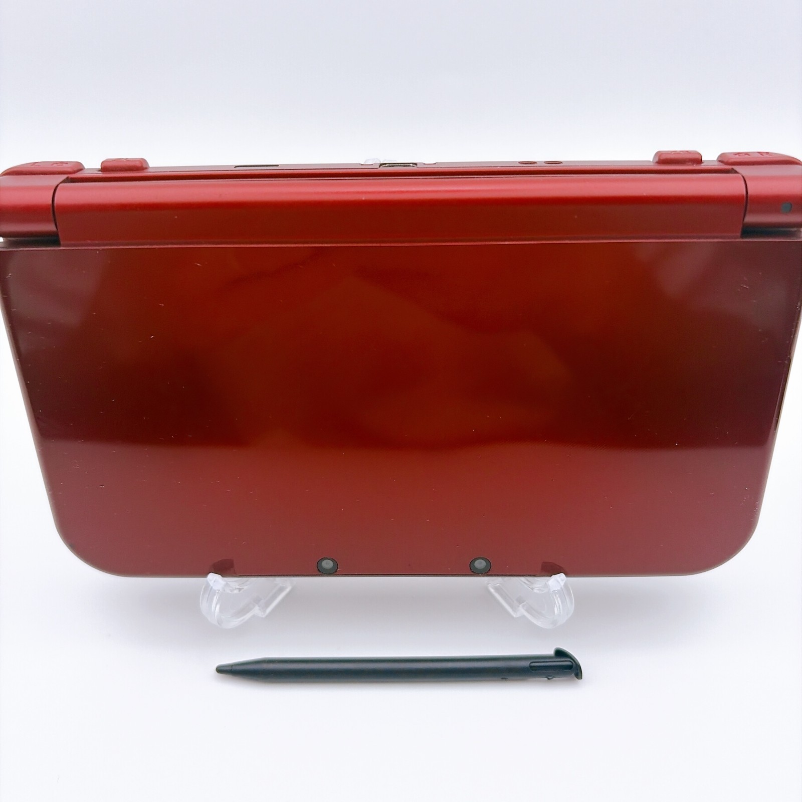 Nintendo New 3DS XL LL Metallic Red Console IPS Top Screen Stylus Tested JP