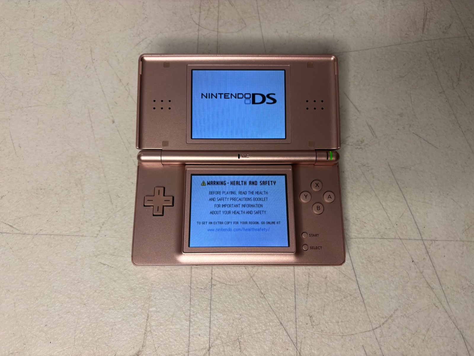 Nintendo DS Lite Metallic Rose w/ Box and 6 CIB Games Bundle