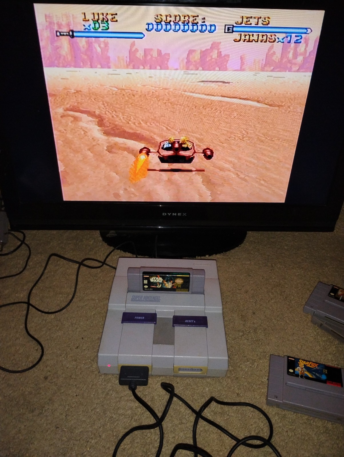 Nintendo SNES Console Bundle | 8 Games | 2 OEM Controllers | OEM Cables | Tested
