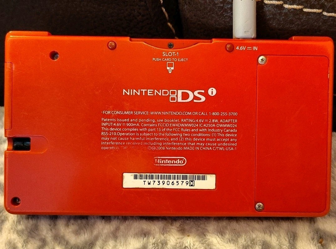 Nintendo DSi Red Console Tested & Working Charger Included No Stylus