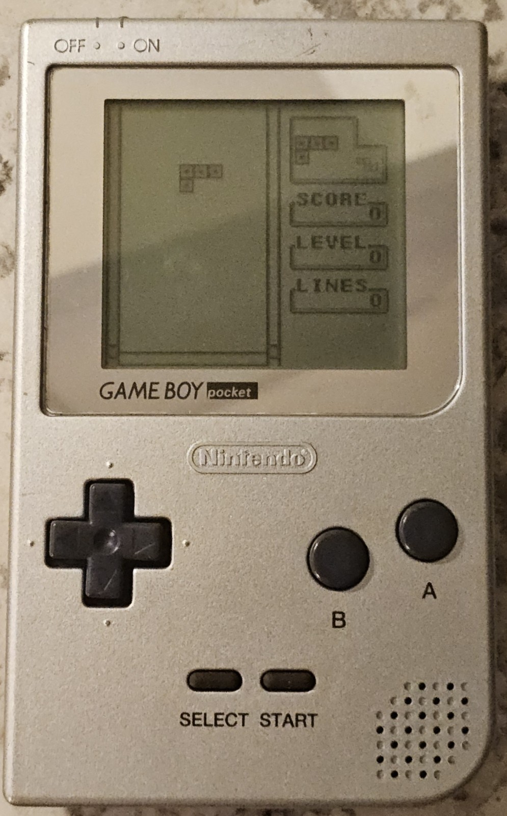 Authentic Silver Nintendo Game Boy Pocket Console (MGB-001) Launch Model No-LED