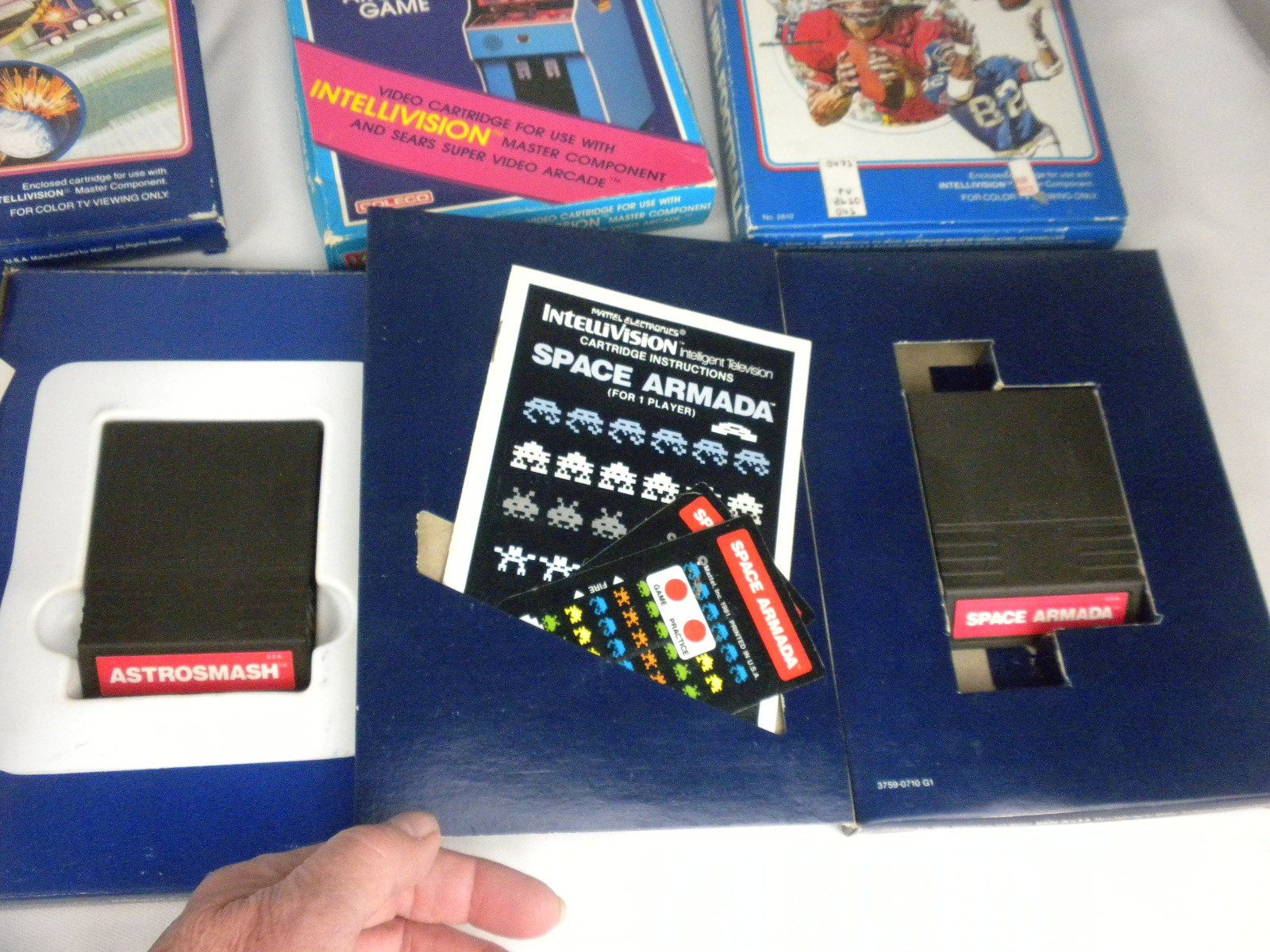 Vintage Mattel Electronics Intellevision Game Console 2609 & 9 Games Donkey Kong