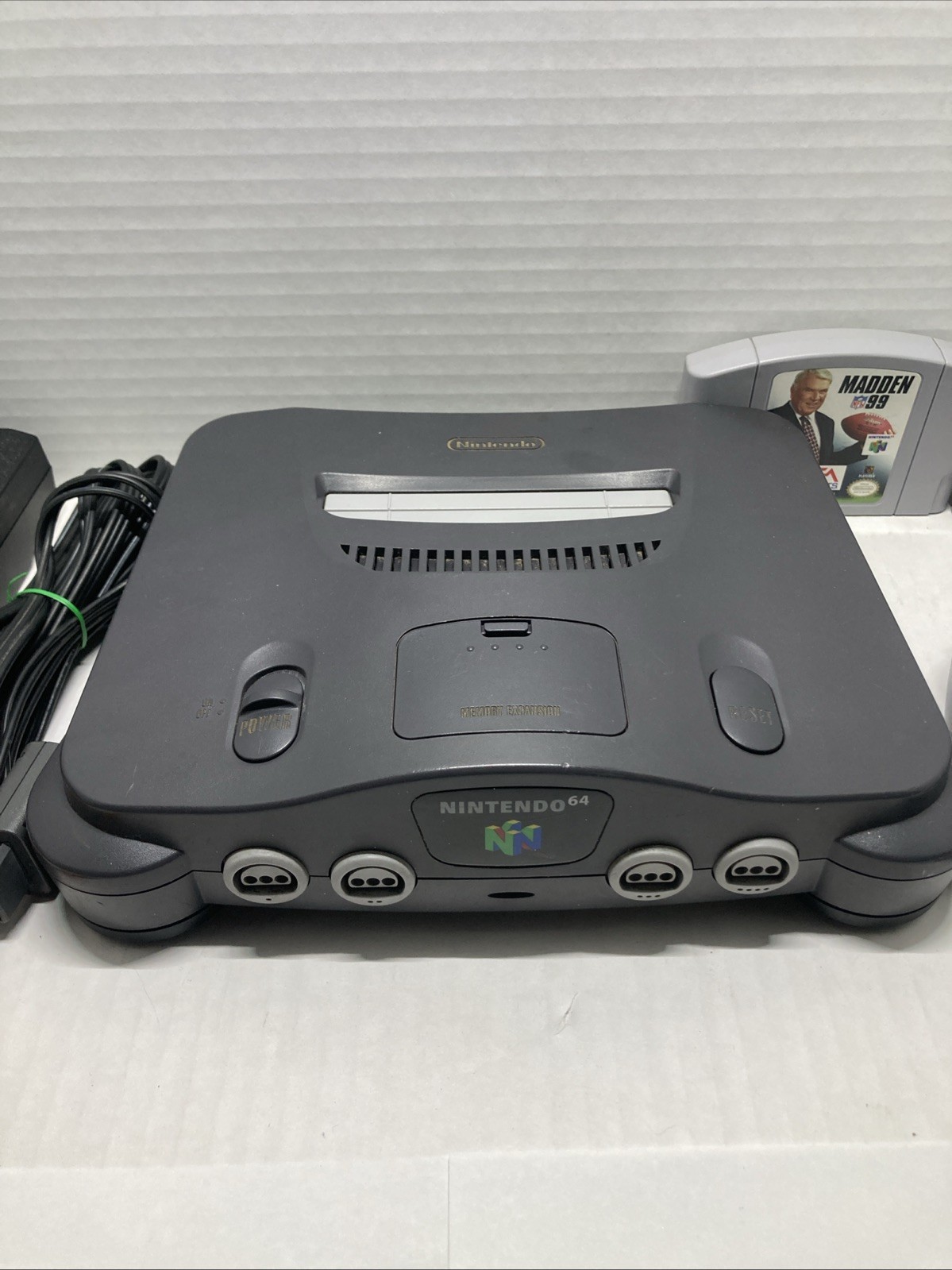 Nintendo 64 Black Console Bundle w/ 2 Sport , Cables & Hdmi Converter All Tested