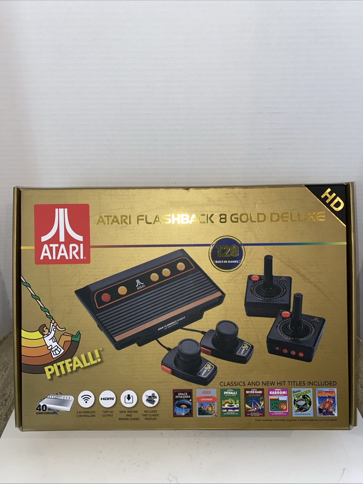 Atari Flashback 8 Gold Deluxe HD Console – 120 Games – Open Box – Tested