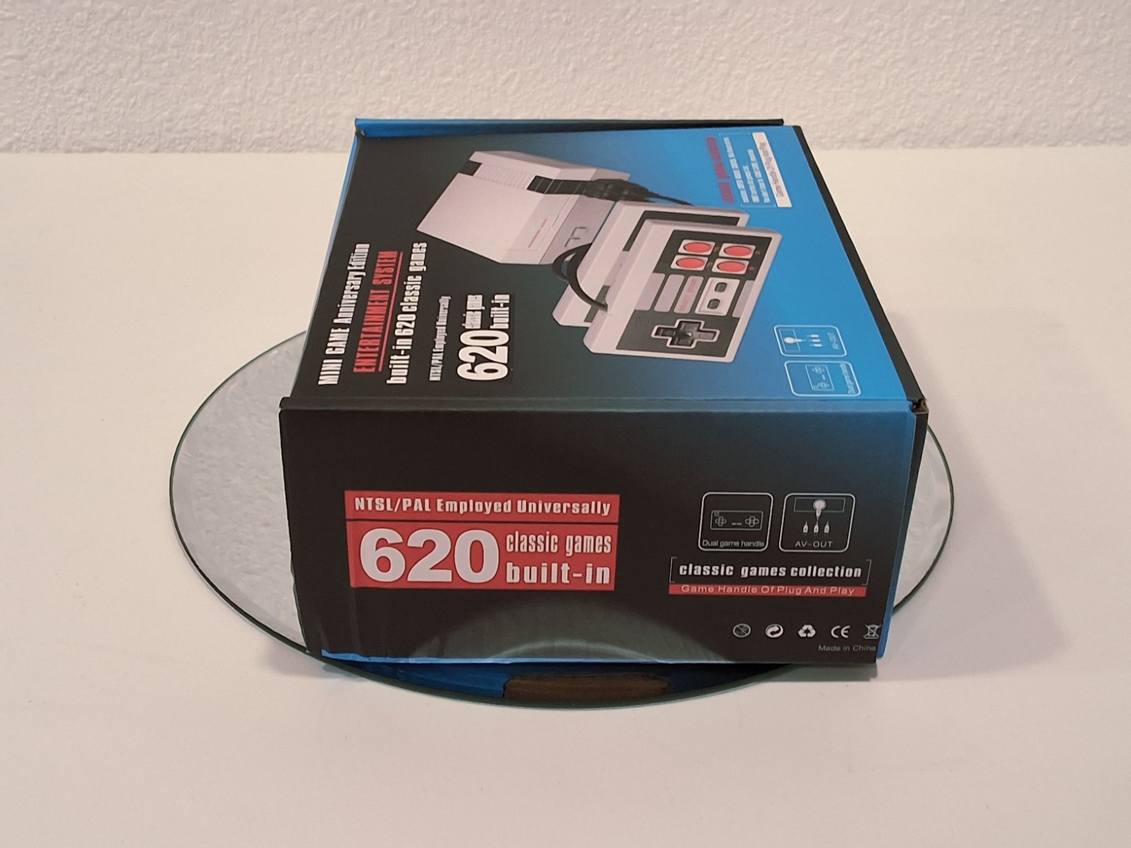 Mini Game Anniversary Edition 620 Console Built-in 620 Games AV OUT Gray Black