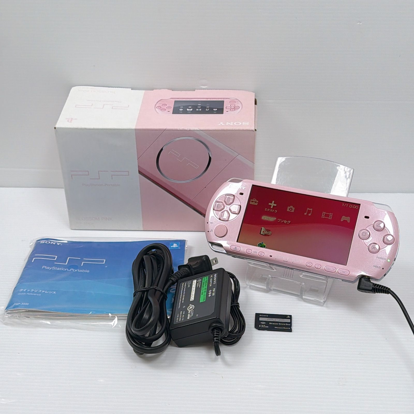 SONY PS Portable PSP-3000 Blossom Pink Handheld Console FW6.60 Near Mint