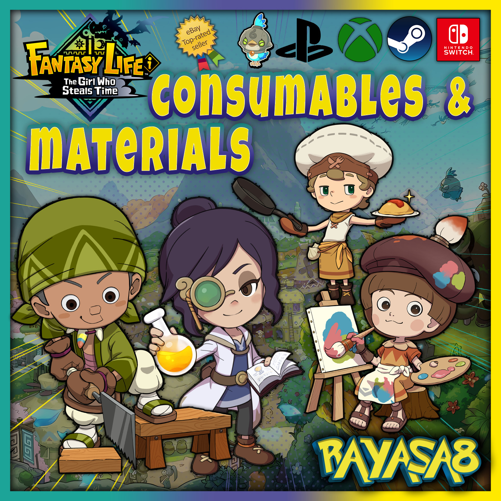 Fantasy Life i – Choose Any Materials or Consumables (Custom Bulk Pack) 🌟