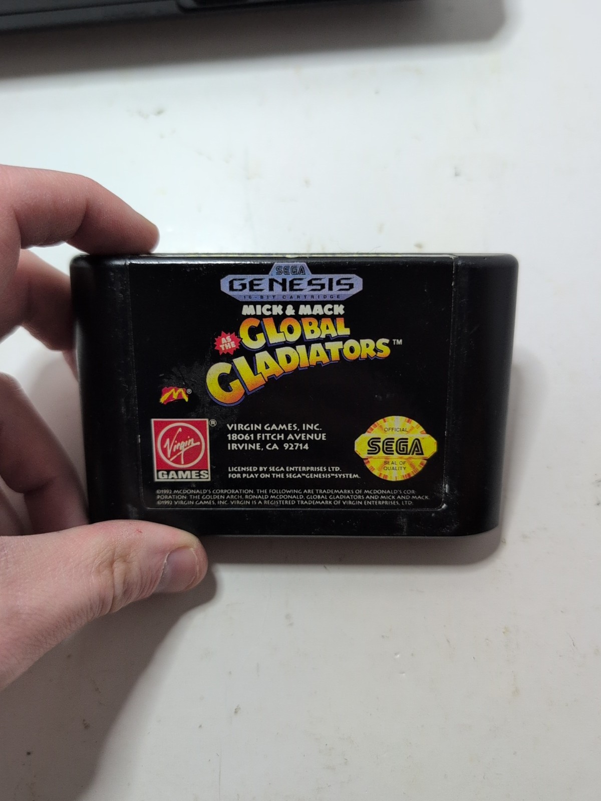 Sega Genesis 16-Bit 1601 Console Controller and Cables – TESTED With Global Glad