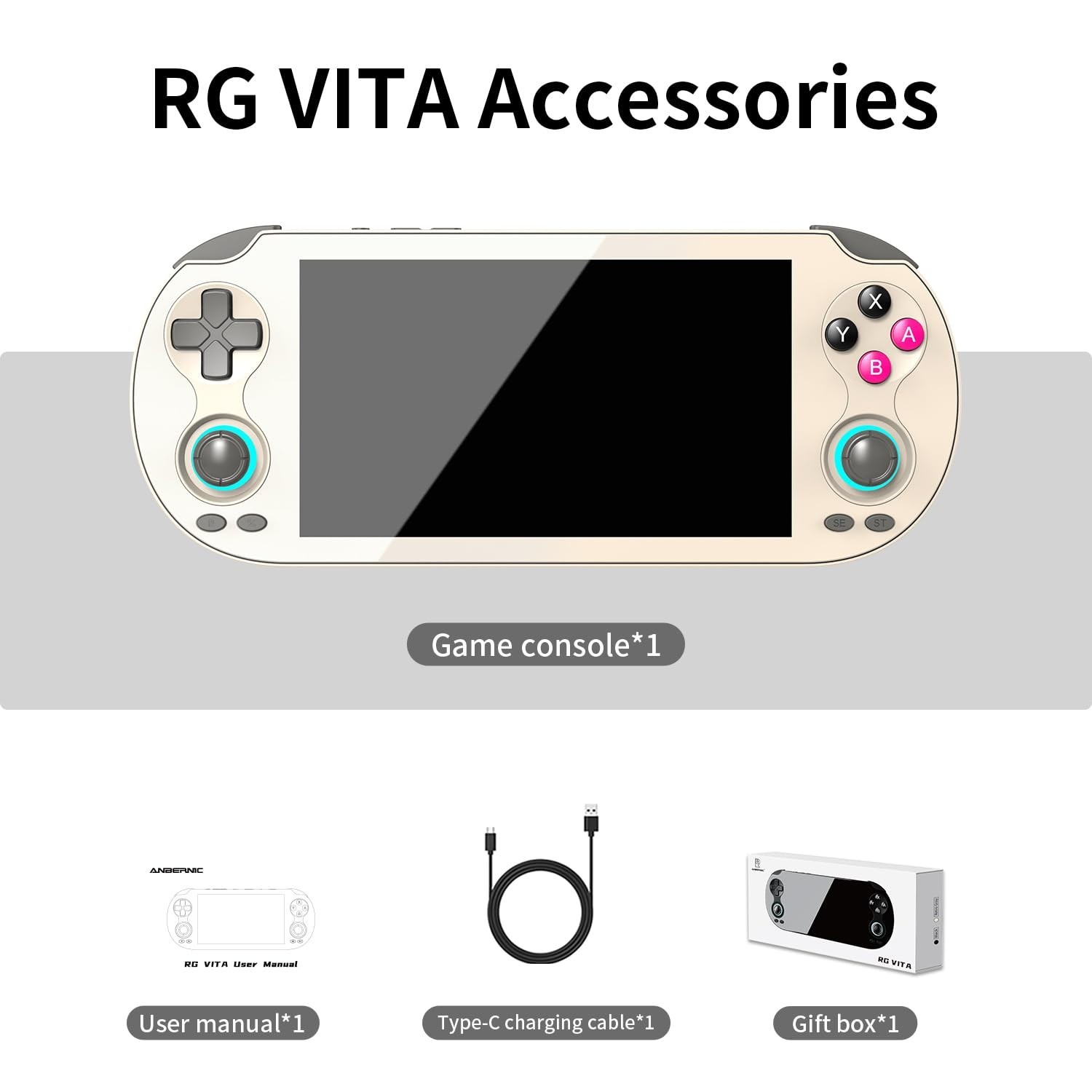 Android 12 Portable Gaming Console – Anbernic RG Vita, 3GB RAM, Multi-Emulator