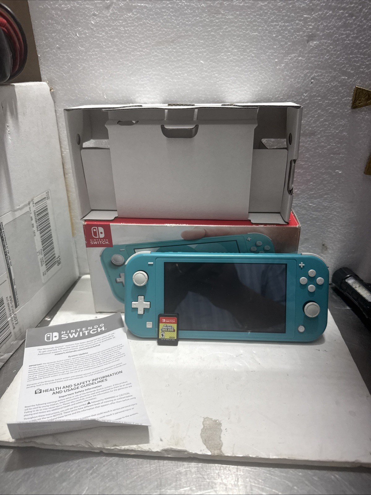 Nintendo Switch Lite Handheld Game Console Only HDH-001 Turquoise W Mario Game