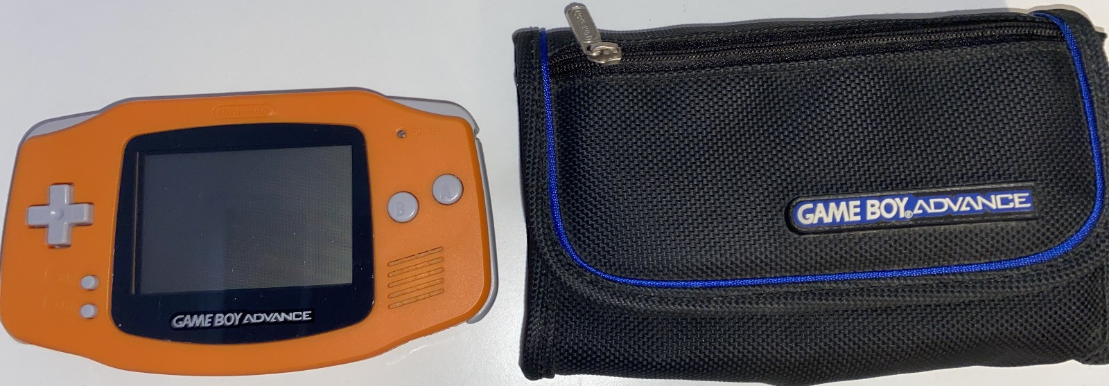 Nintendo Game Boy Advance Handheld System & case Funtastic Orange Spice GBA rare