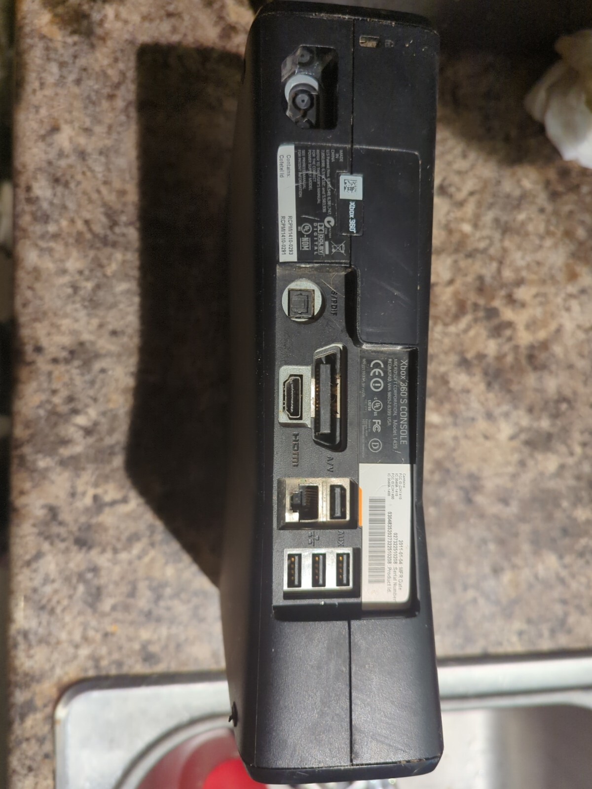 Microsoft Xbox 360 S – Model: 1439 – No AC Adapter NOT Included* No Wires