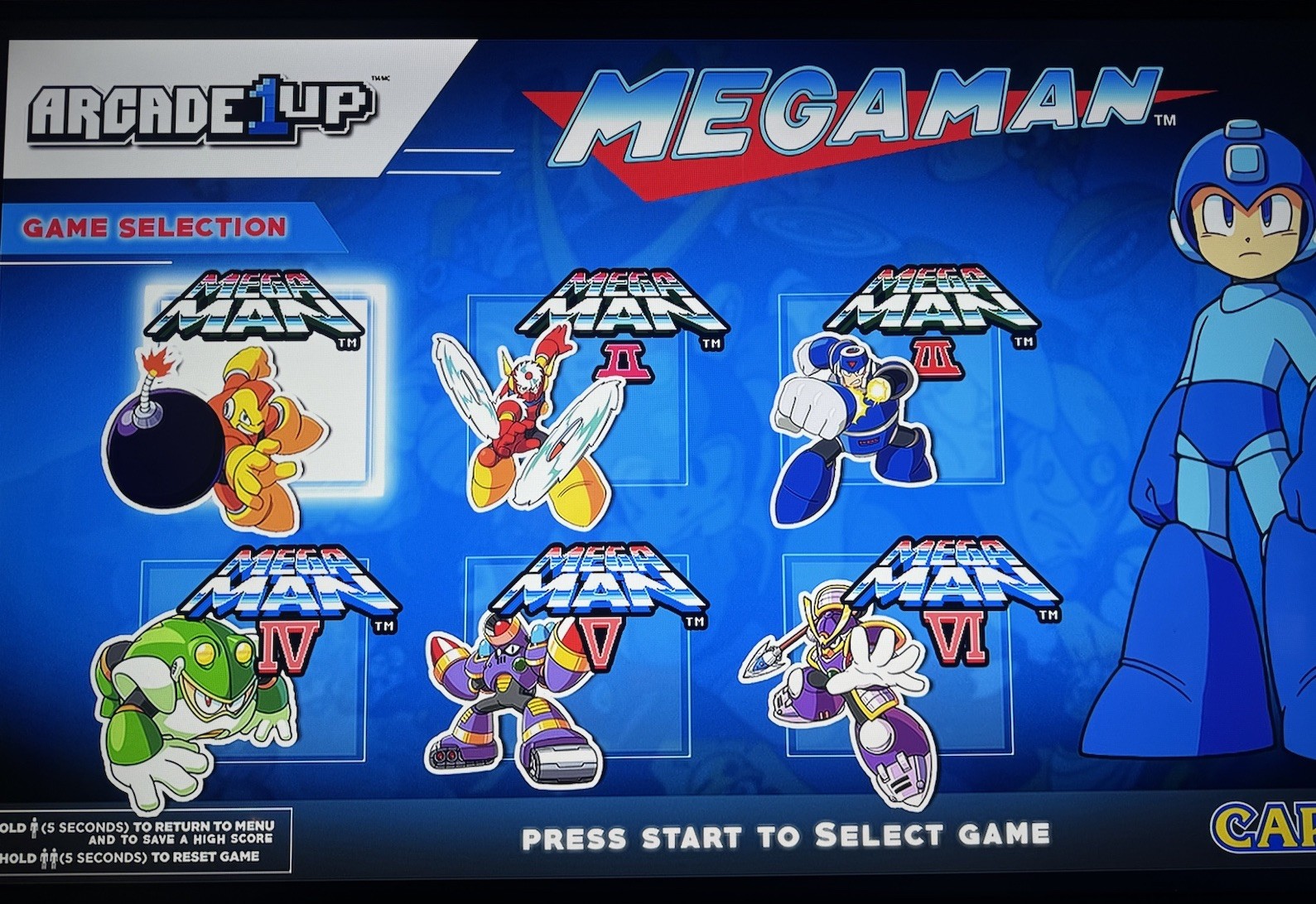 The Arcade1Up Mega Man Collection Console 6 In 1 Retro Game