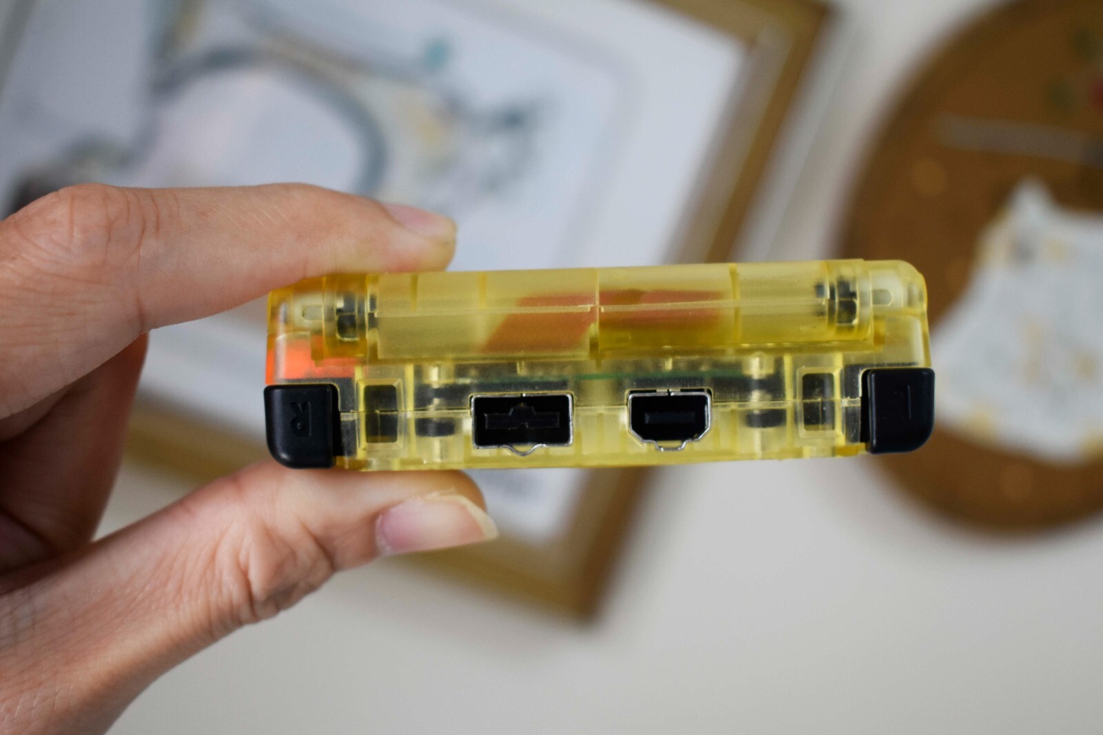 Backlit IPS LCD GBAsp Mod Nintendo Gameboy Advance SP Clear Yellow