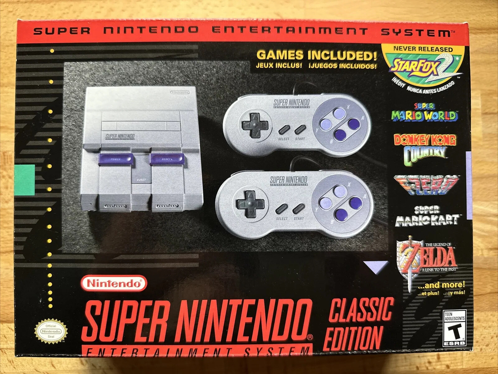 Authentic SNES Super Nintendo Classic Mini Super Entertainment System 21 Games