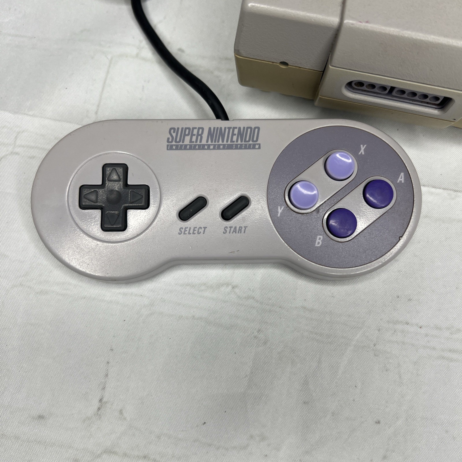 Super Nintendo SNES w/ superMario world AV, Power Cable, Controller TESTED