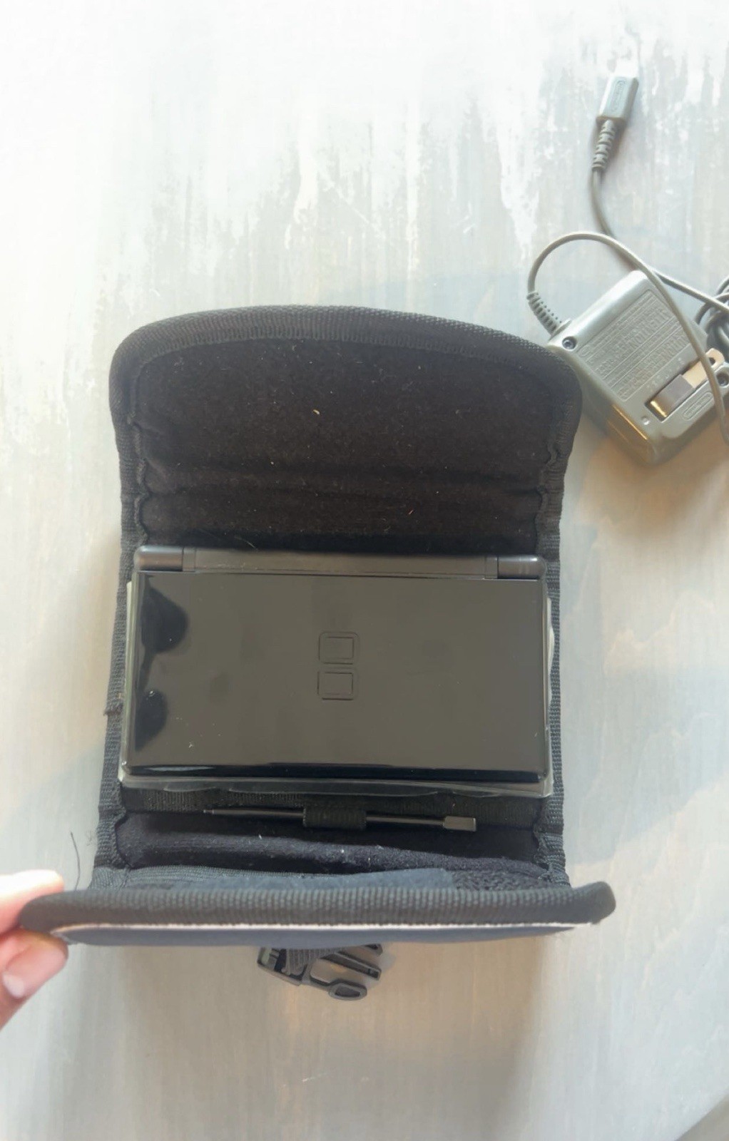 Nintendo DS Lite Handheld System – Onyx Black with case