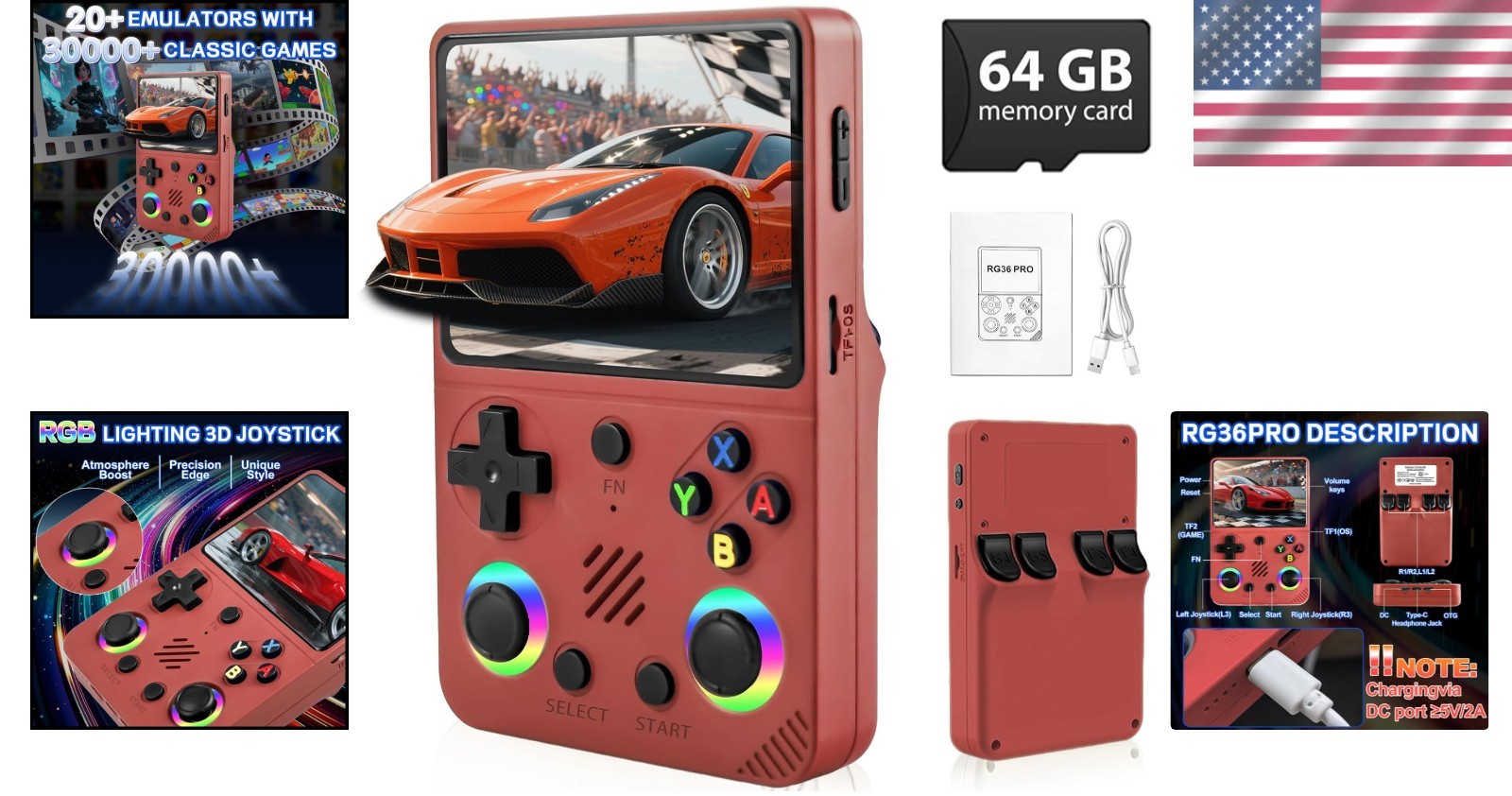 RG36PRO Retro Game Console – Ergonomic Design & Stunning Visuals, Perfect Gift