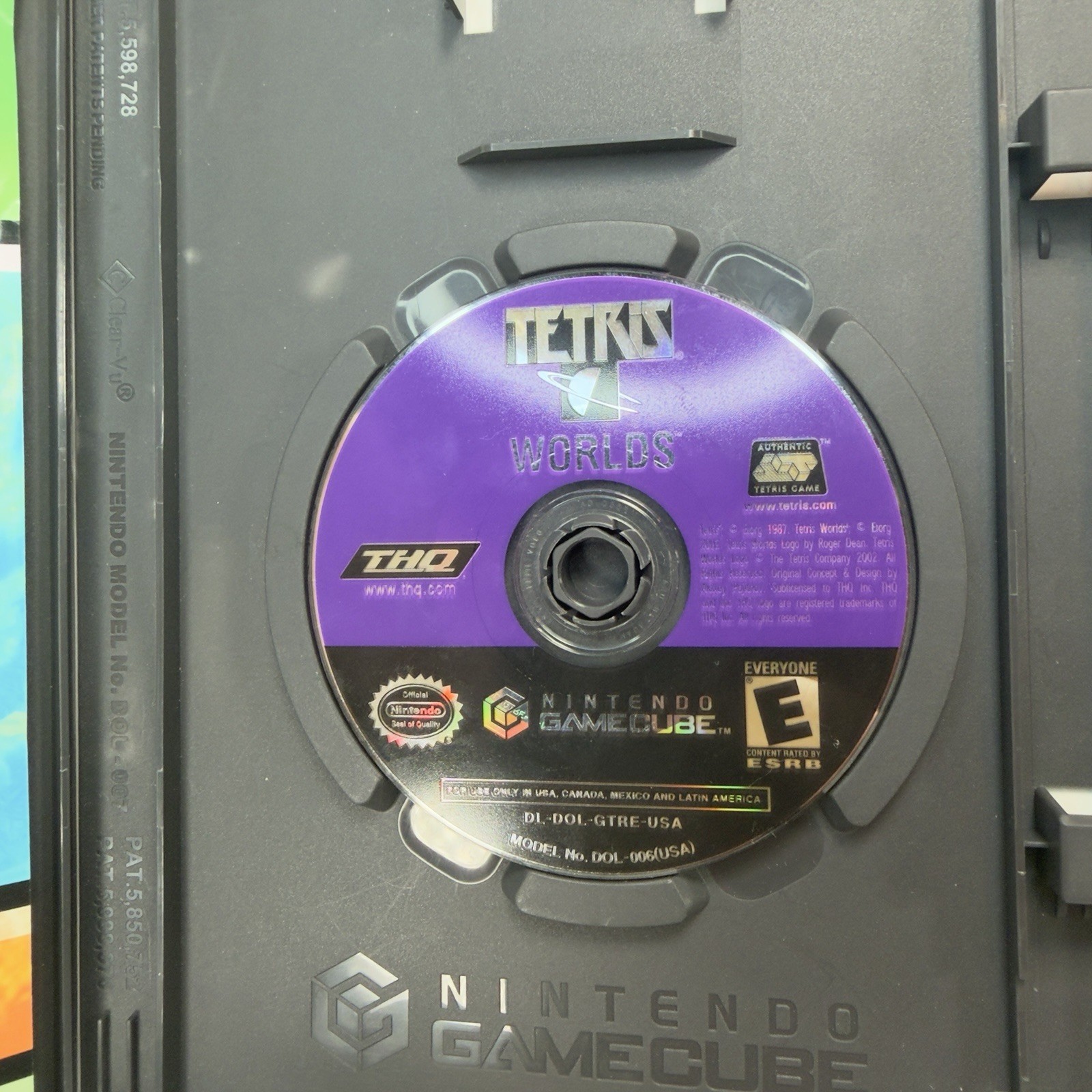 Nintendo GameCube Silver Console OEM Bundle Tetris Worlds CIB Tested Works