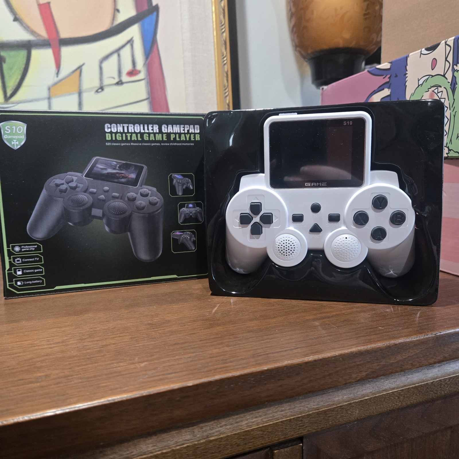S10 Gamepad White Handheld Console Classic Games TV Connect Professional Chip