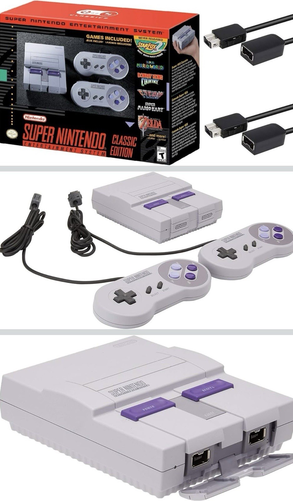 Nintendo Super Entertainment System Classic Game Console – Gray New