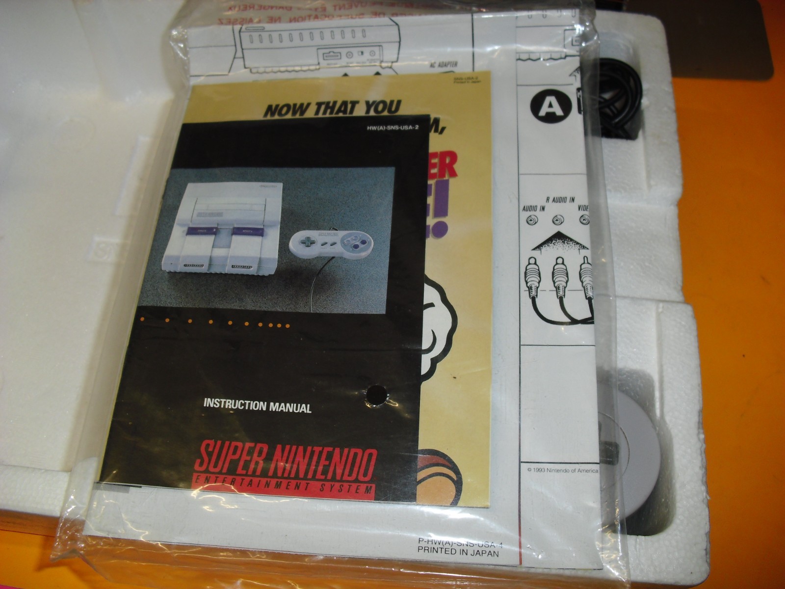 SNES Control Set Home Run Bundle w/o Ken Griffey game complete in box system!