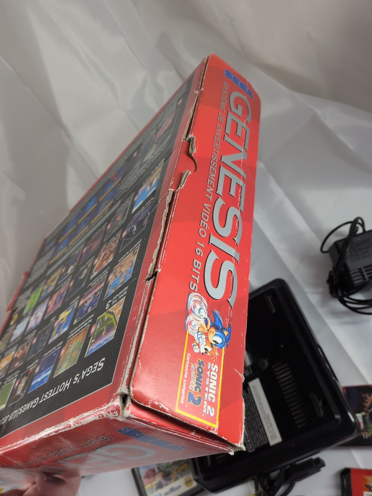 Sega Genesis Model 2 Console W/ 3 Games & Original Box Tested Works Toy Story…