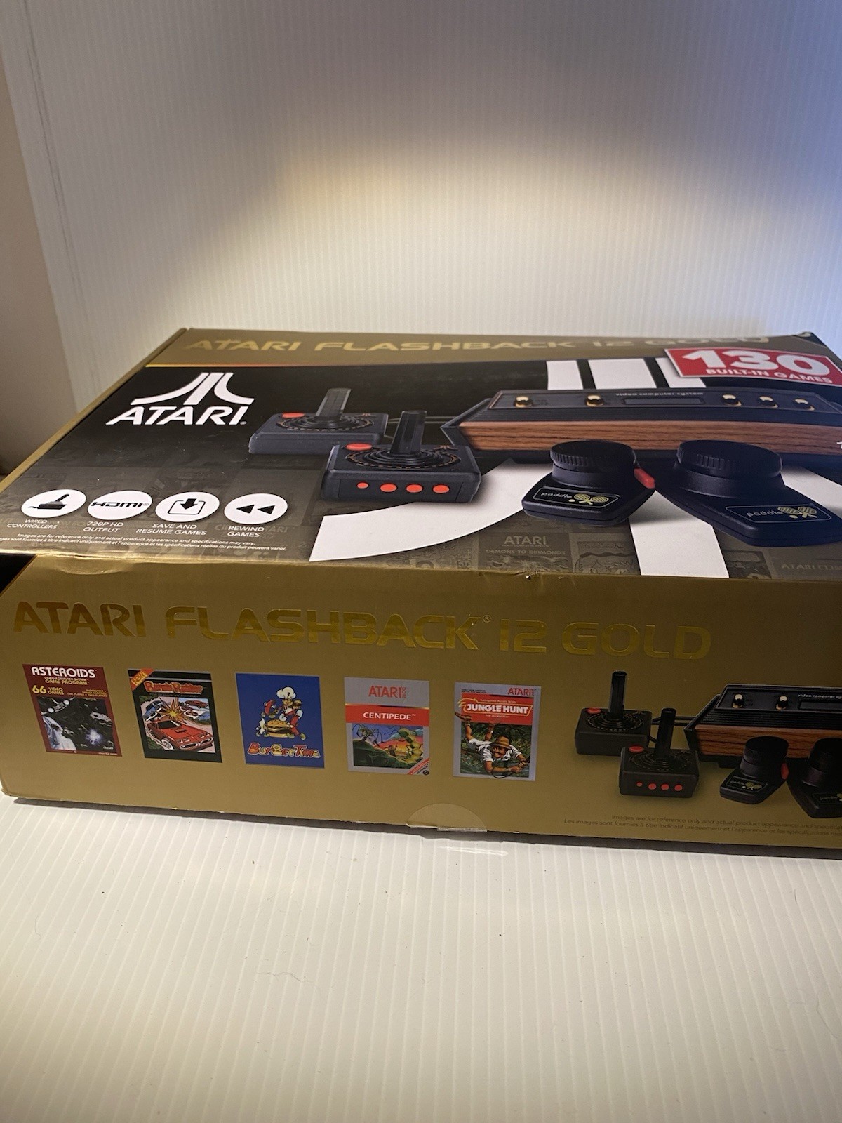 Atari Flashback 12 Gold HDMI Console 130 Classic Games w/ Pedals AR3080B