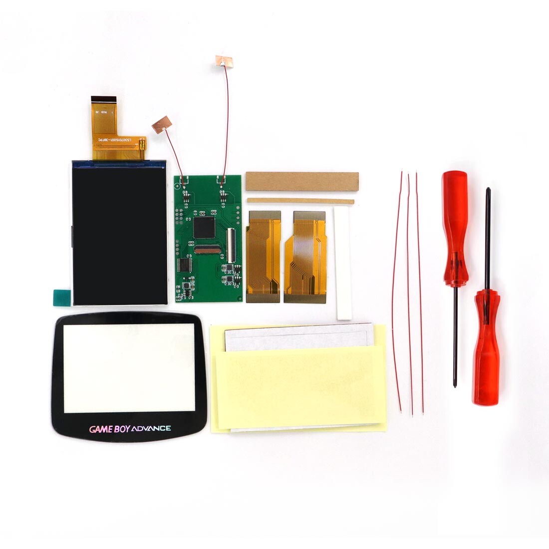 GameBoy Advance V5 IPS Screen Backlight Kits Cut-free shell NO SOLDER
