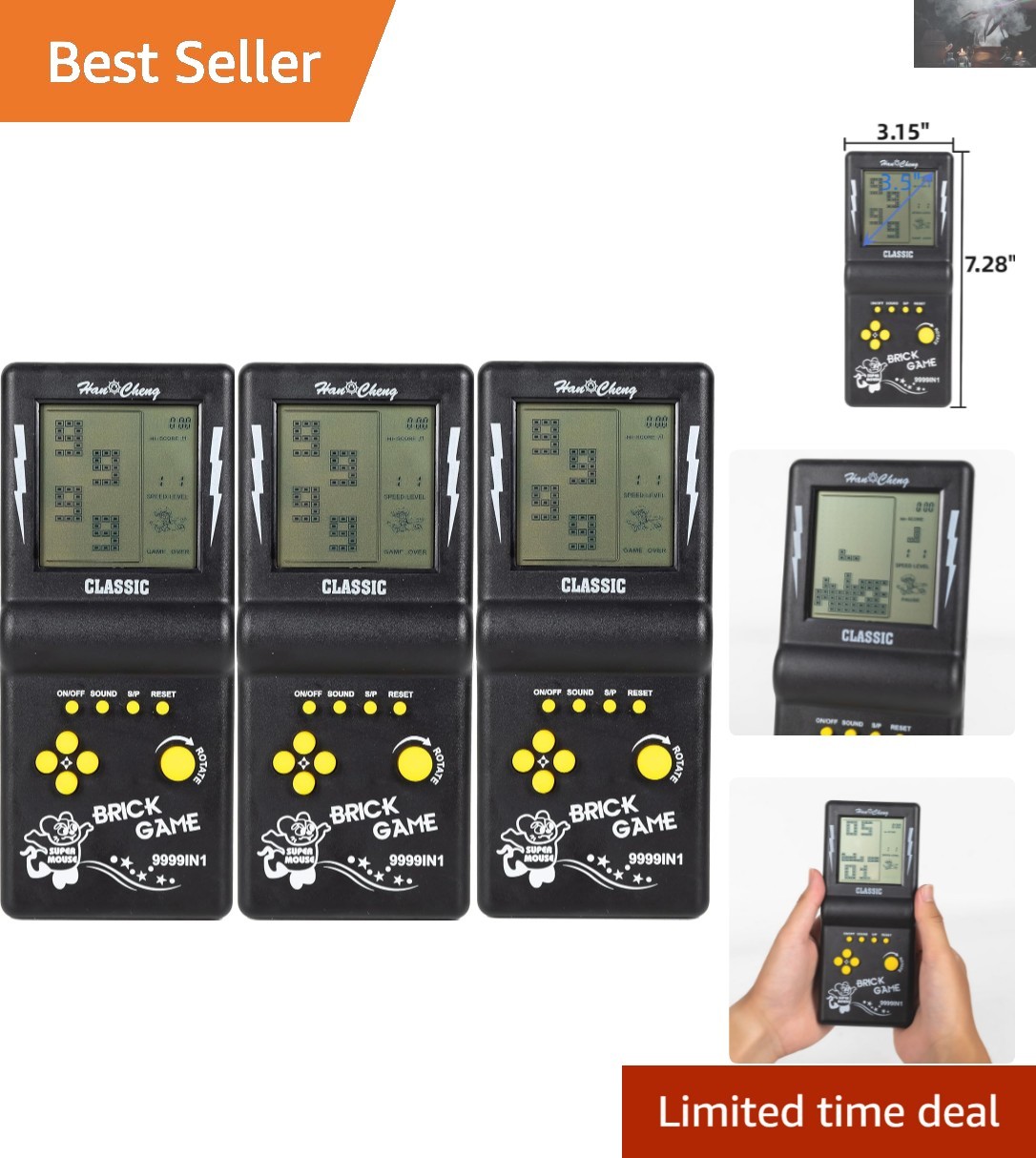 Fun and Portable Handheld Game Console with 3.5” Display – Perfect for Travel