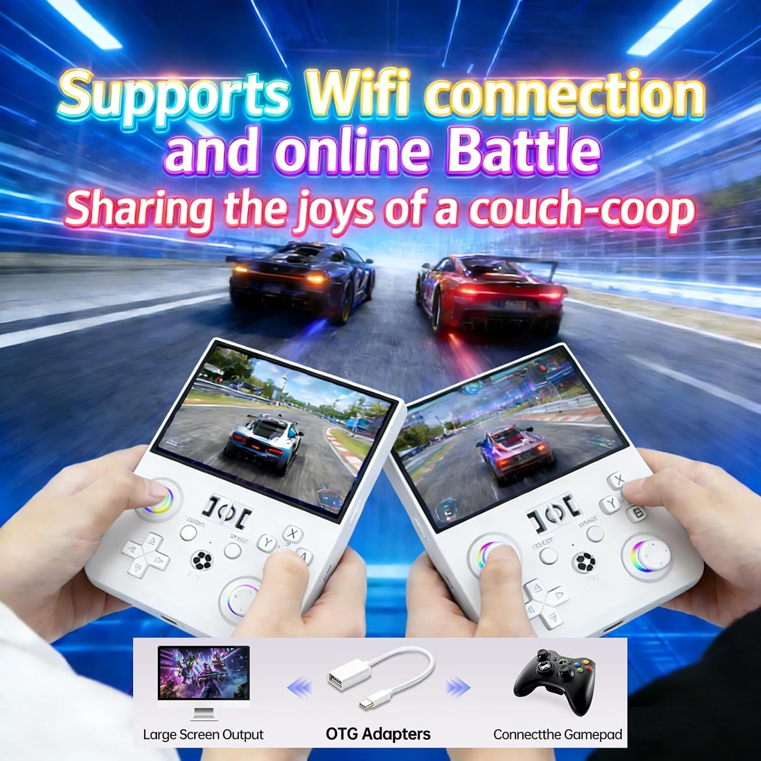 R36MAX 2 Retro Handheld Game Console, 4.5 Inch IPS HD Screen Portable Retro Game