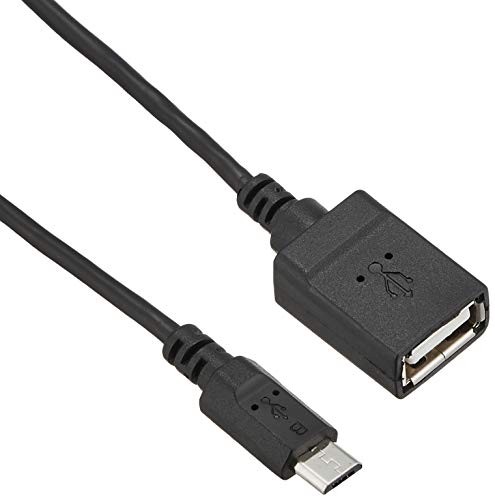 ELECOM OTG Cable microB to A Female to USB 2.0 Black 0.5m TB-MAEMCBN050BKfrom JP