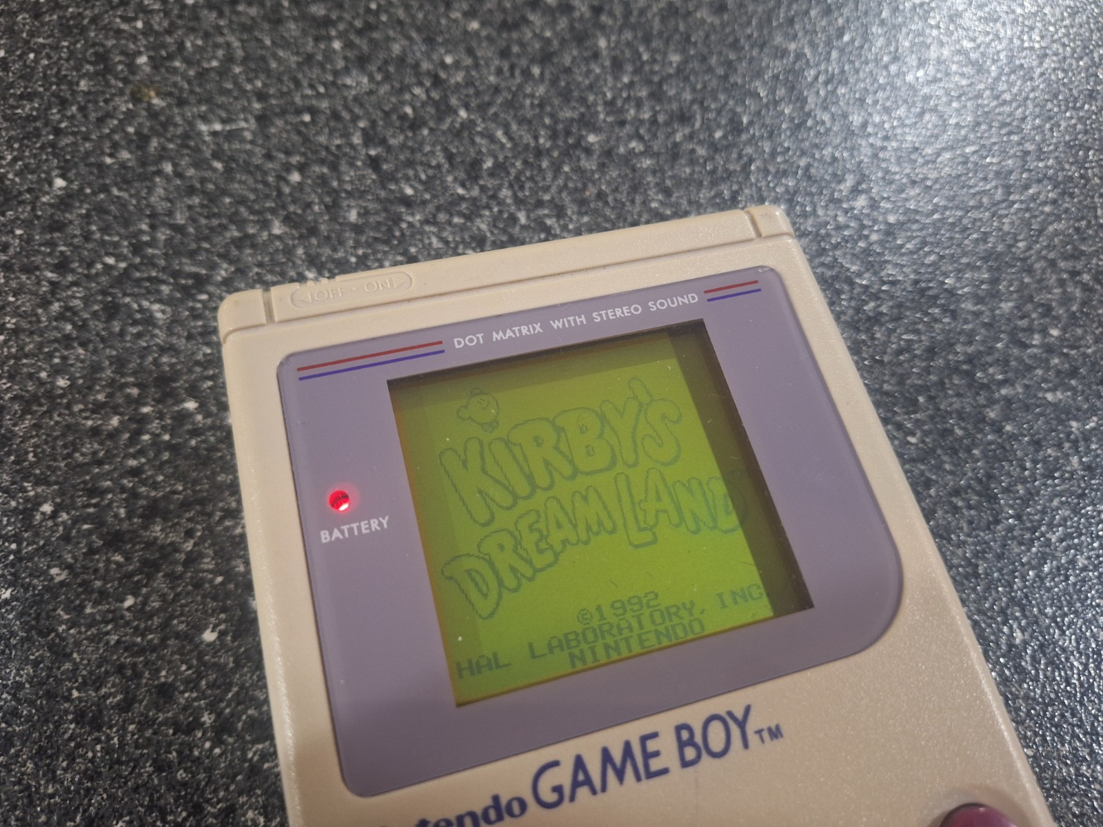 Original Nintendo Game Boy DMG-01 Console w/ Kirby Game ALL ORIGINAL TESTED