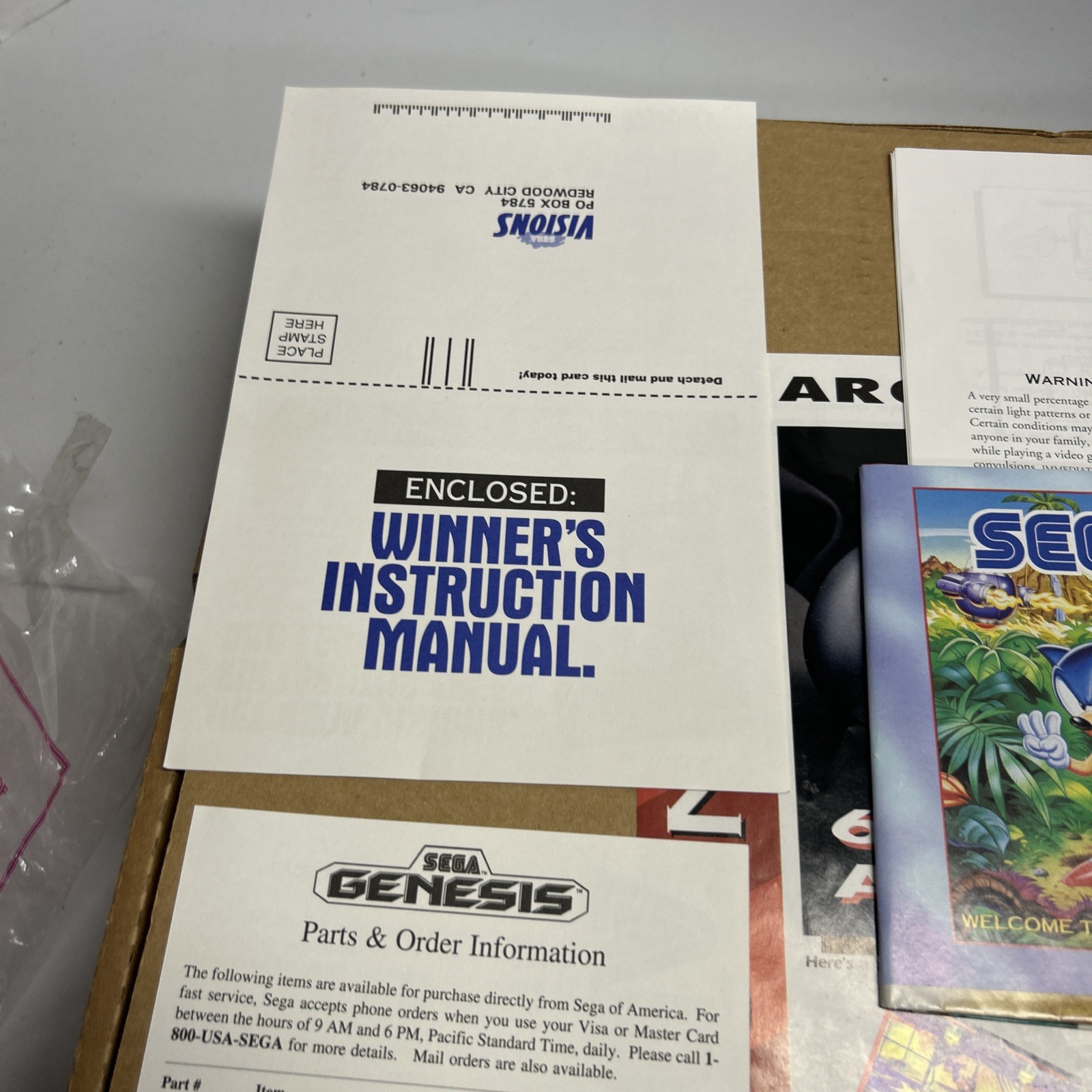 Genesis II Sonic the Hedgehog 2 Bundle Console Video Game System Complete in Box