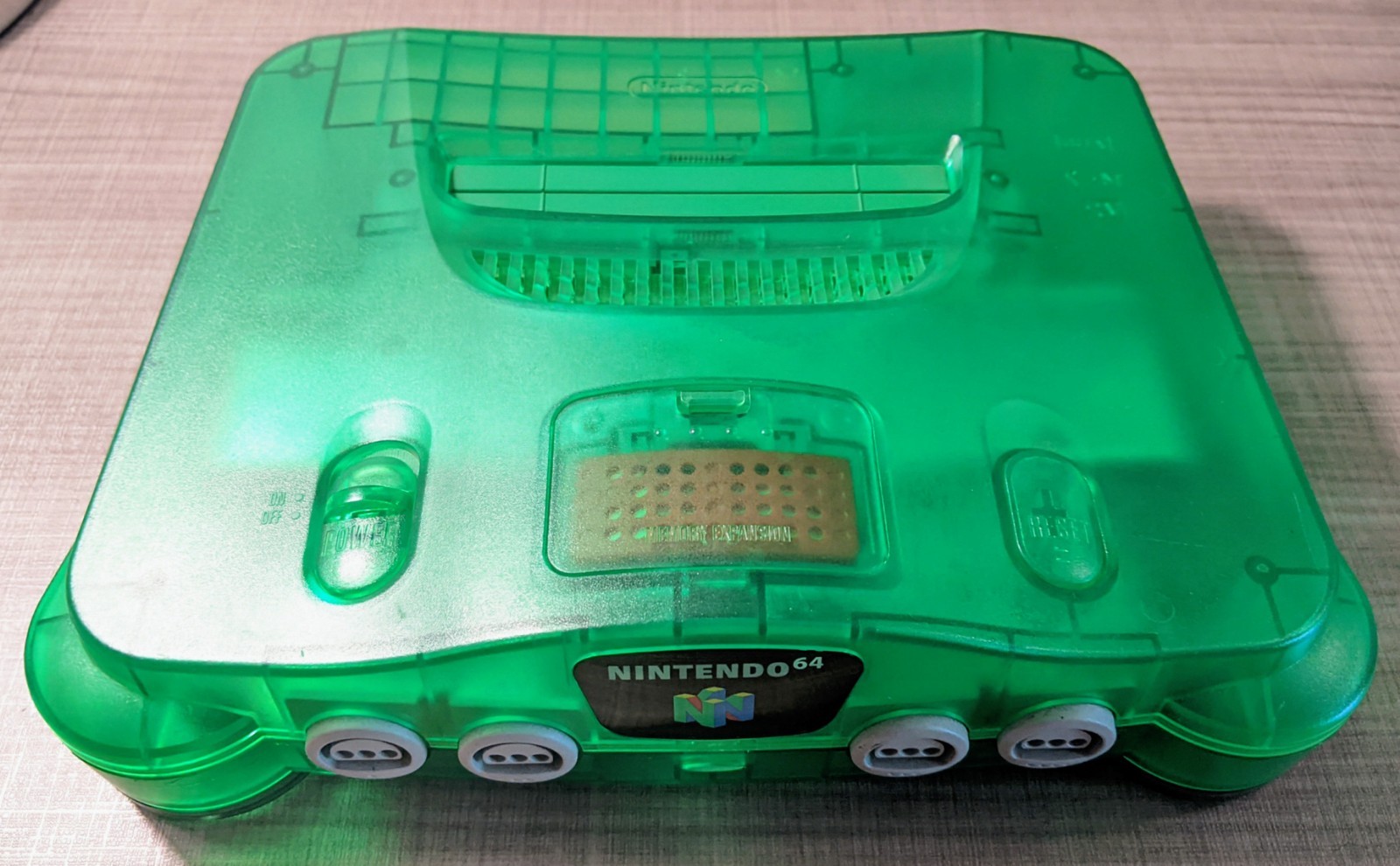 Nintendo 64 N64 Jungle Green Donkey Kong Console Bundle W/ Expansion Pak Tested
