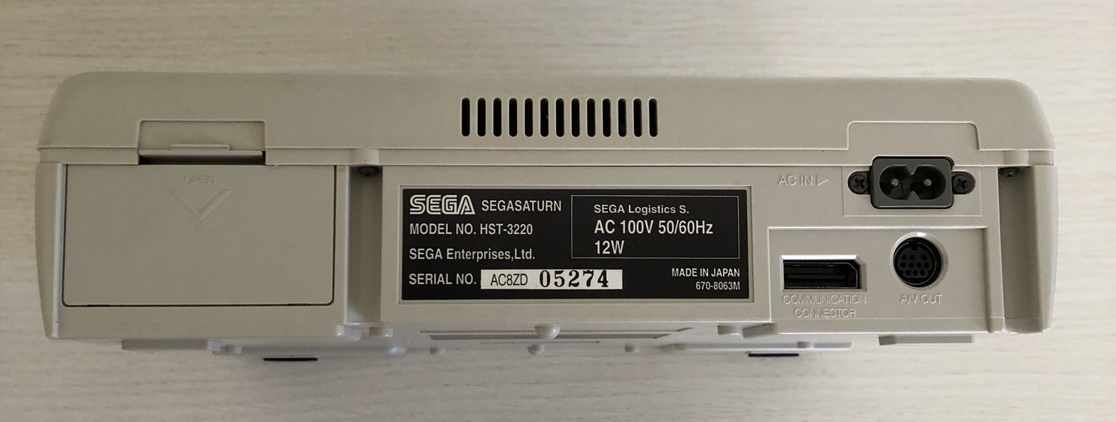 SEGA Saturn SS Console W/Controller White HST-3220 tested Japanese