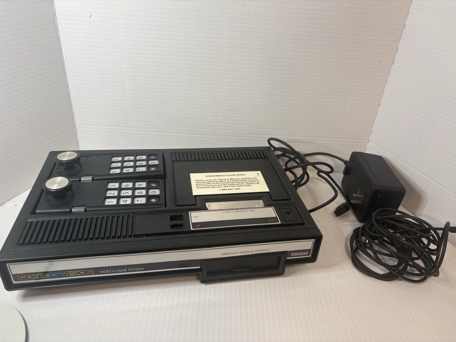 Vintage ColecoVision Video Game Console w/Power Adapter and 2 controllers AS-IS