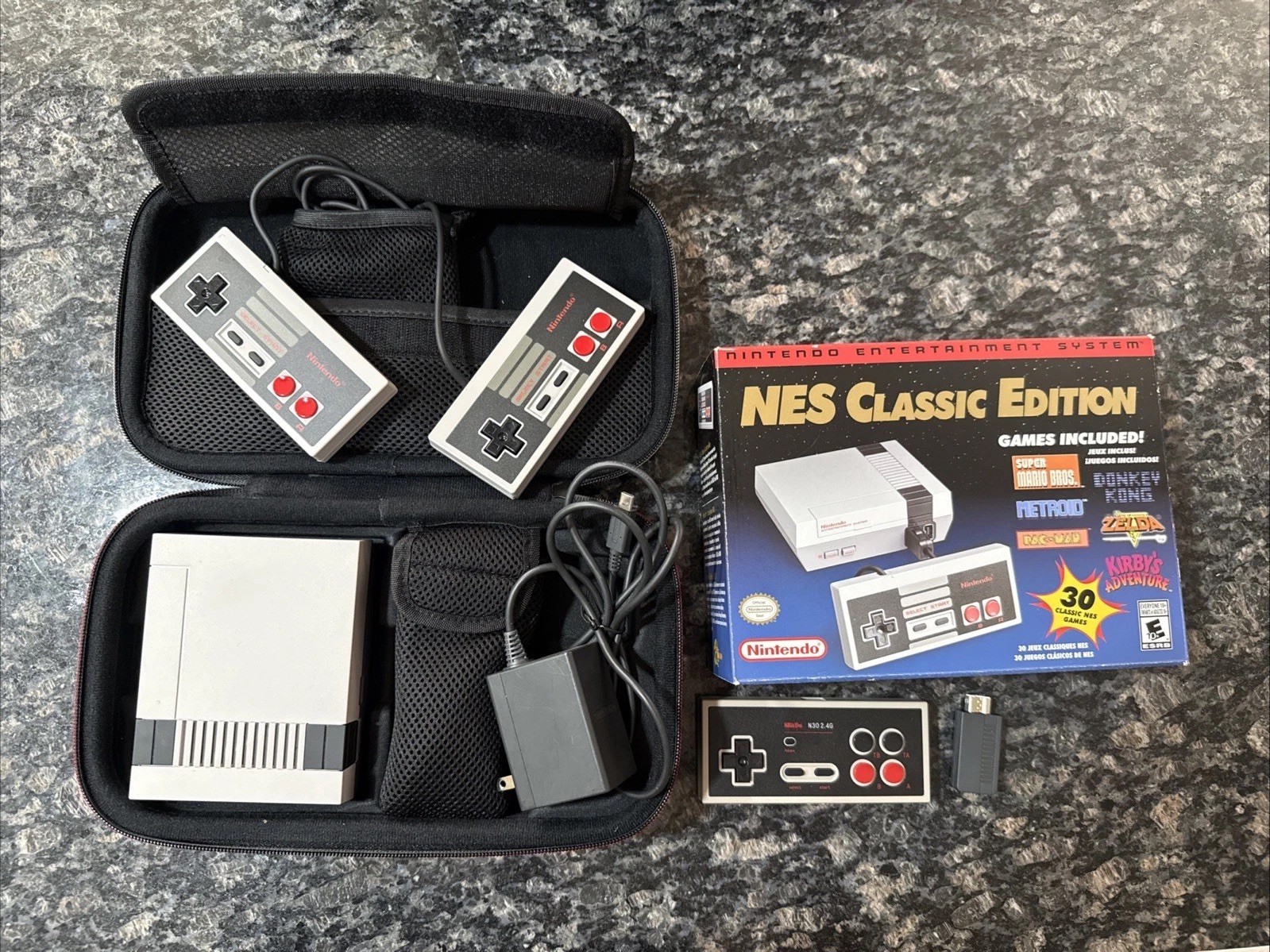 NES Mini Classic Edition Console With 8bitdo wireless controller And Travel Case