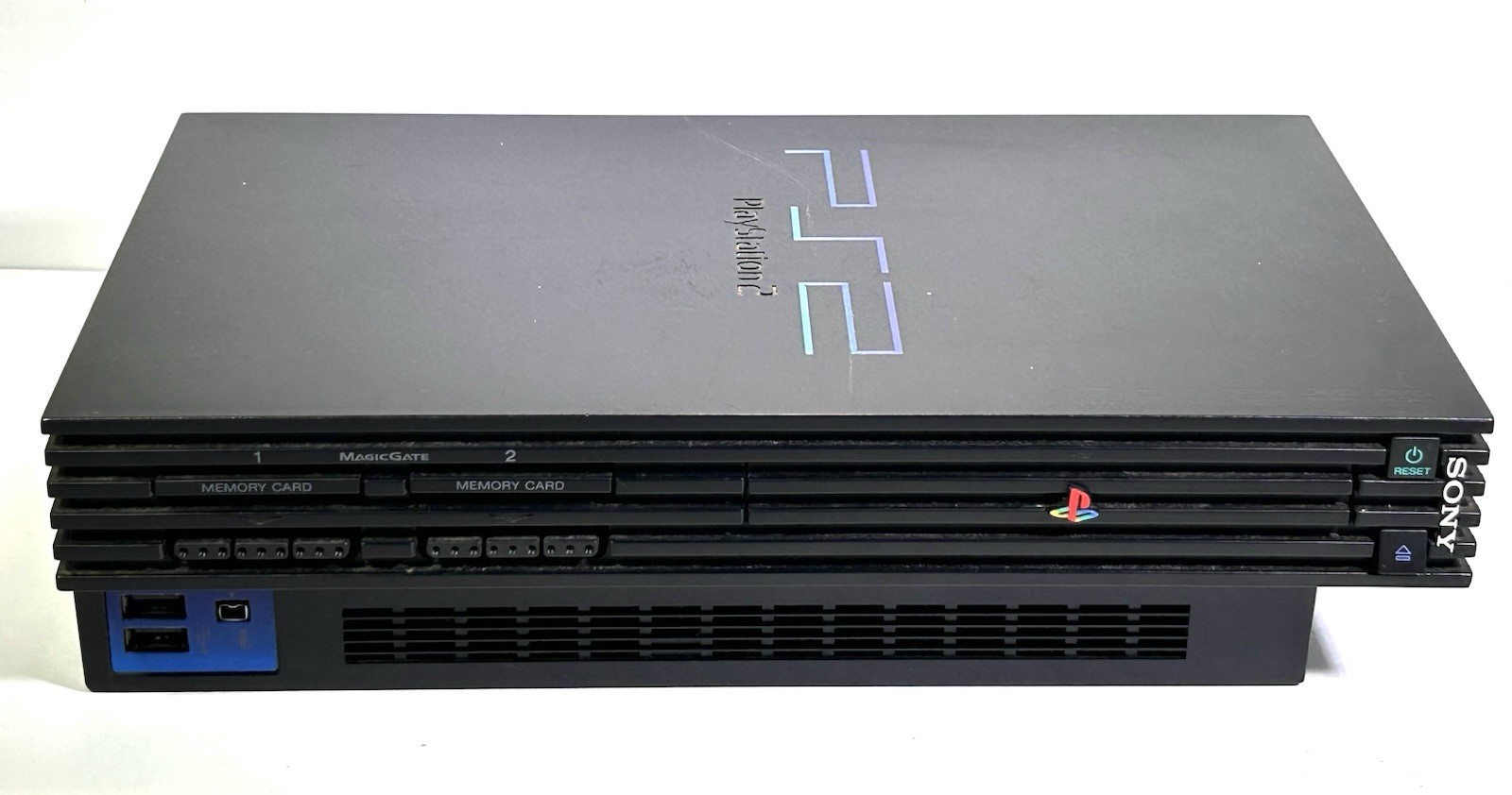 Sony PlayStation 2 PS2 Console Bundle • 2 Controllers Memory Games Cords READ
