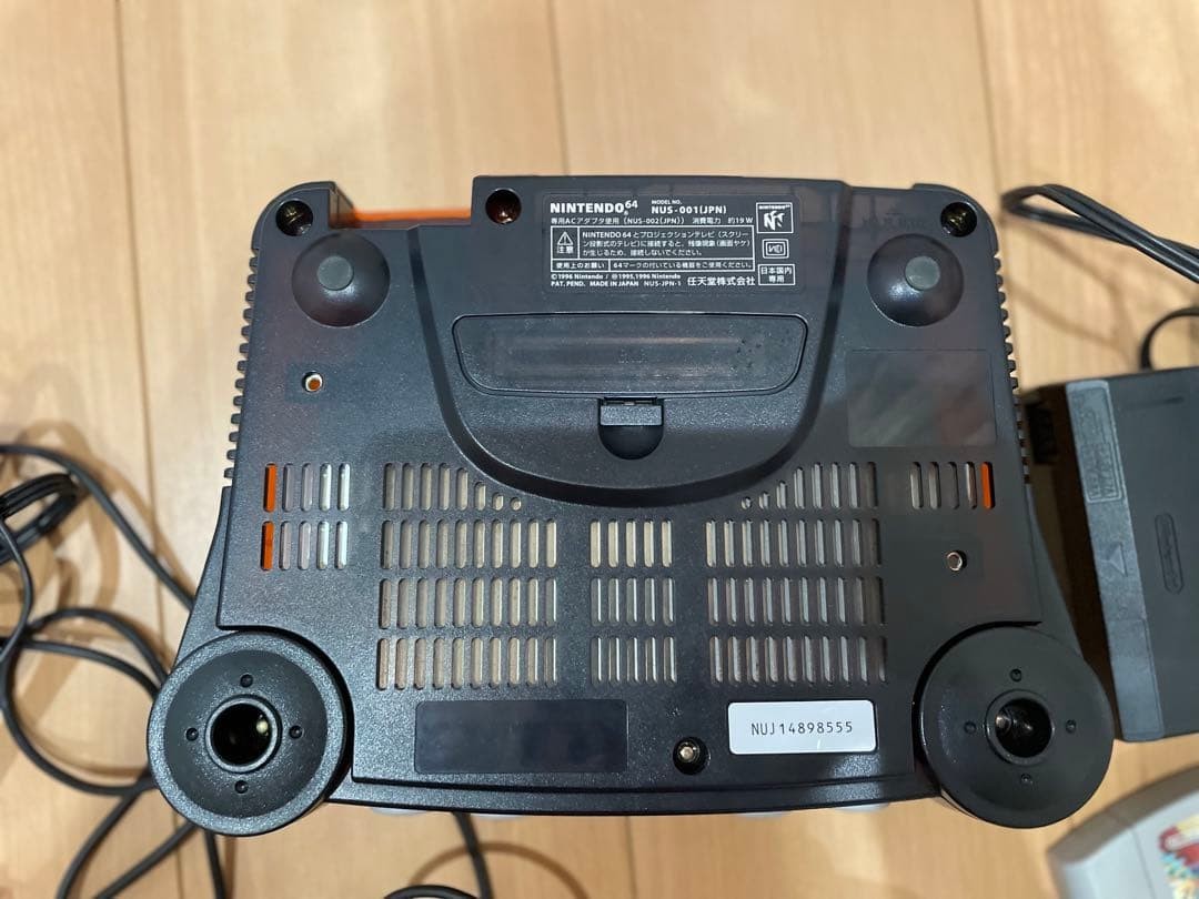 Nintendo 64 Daiei Hawks Clear Orange and Black Limited Console N64 Set japan