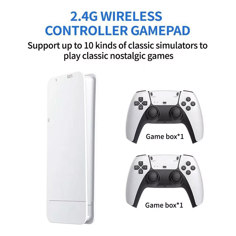 128G HDMI TV Video Game Stick M15 4K Gaming Console Gamepad 2 Pack Controller