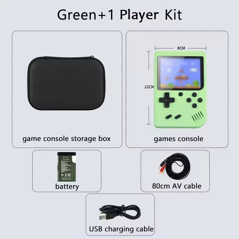 Handheld Retro Game Console 500+ Classic Games Gameboy Emulator TV Output Pink