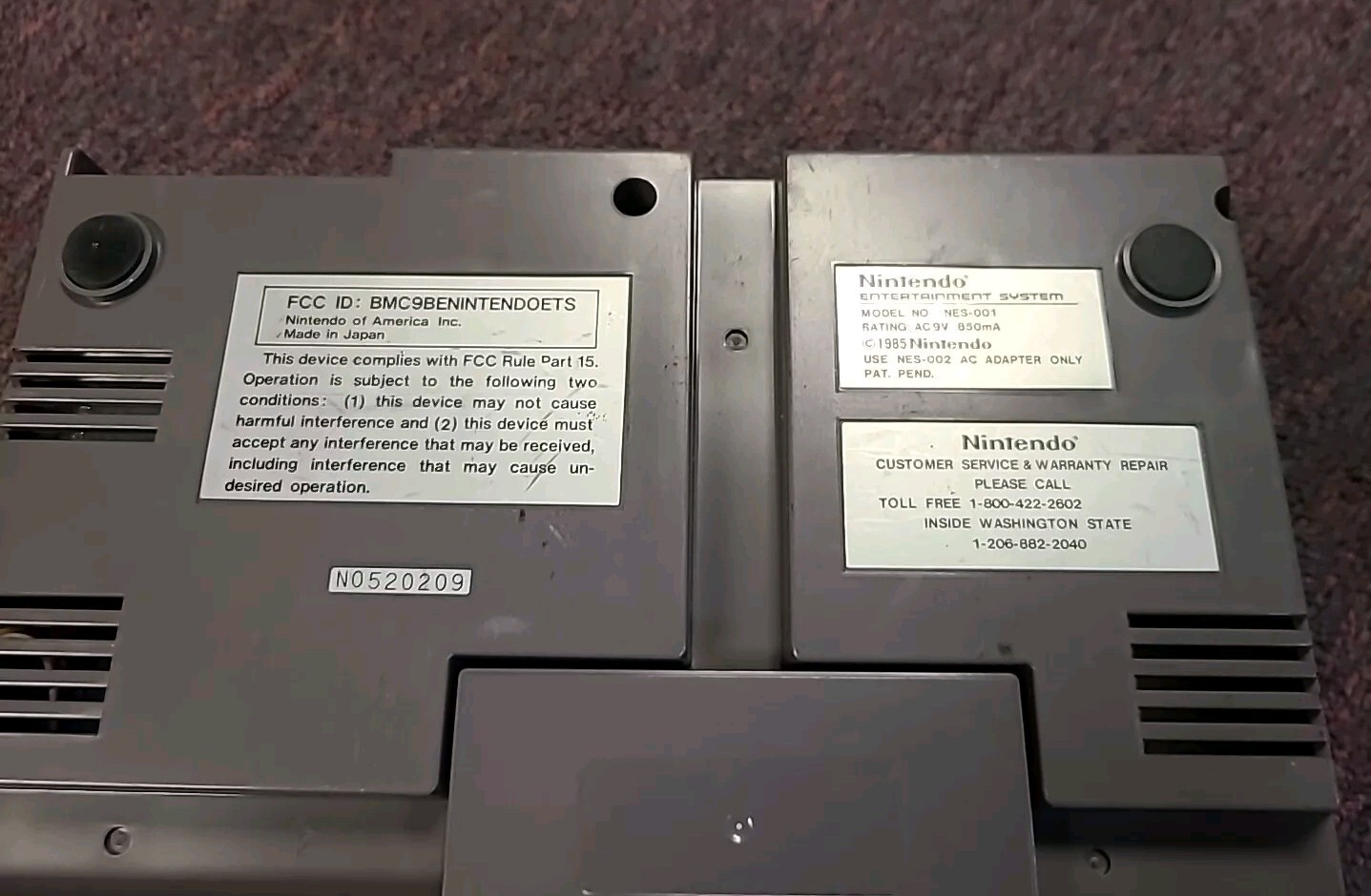 Nintendo Entertainment System NES Action Set (Complete in Box!) Tested & Works!